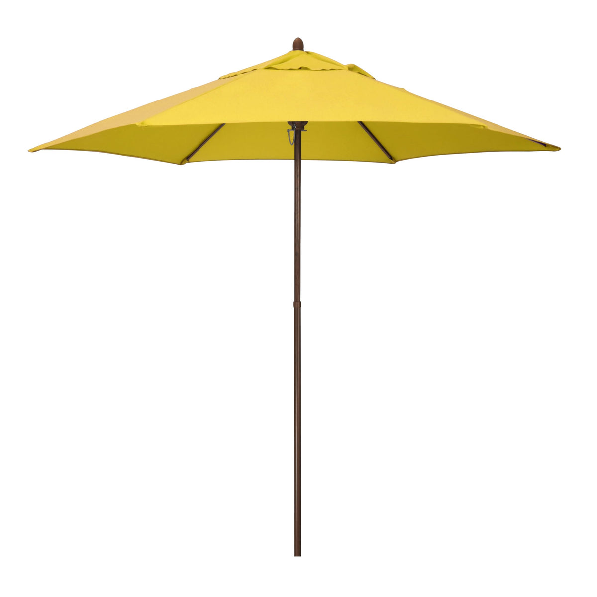 Sunline 9 ft Faux- Wood Patio Umbrella, Push Open Pin Stop Outdoor Market Umbrella with UV Protection & Wind Vent, Metal Frame for Deck, Pool & Table, Tuscan