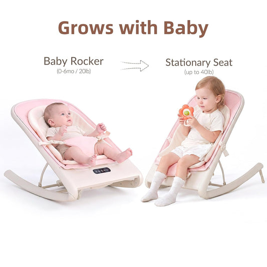 VaVaSoo Baby Rocker for Infants, Portable Baby Rocking Chair, Pink