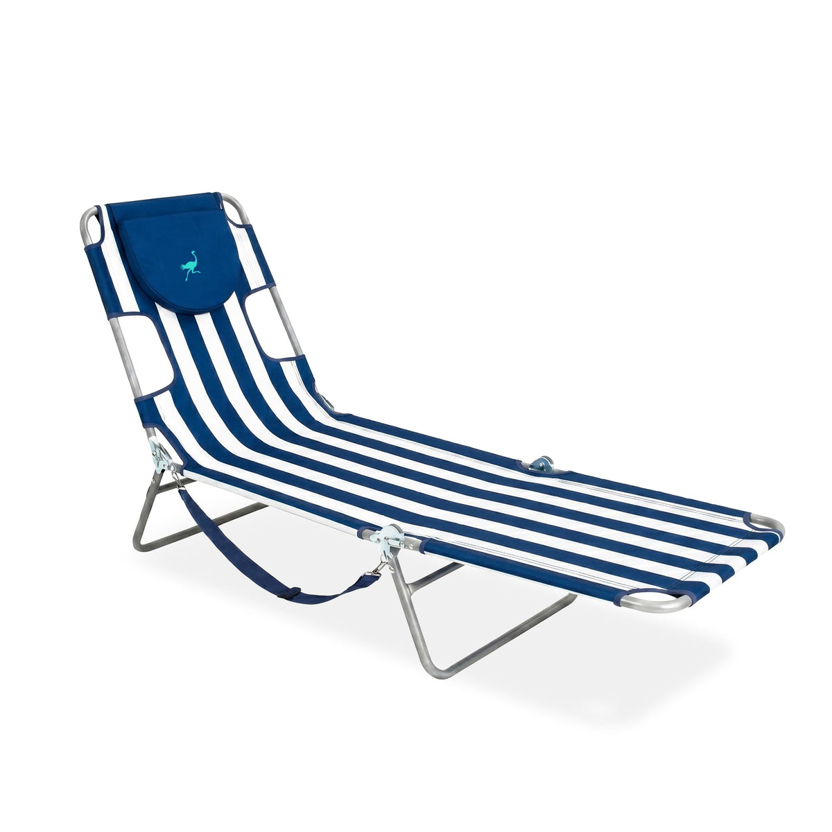 Ostrich The Original Chaise Lounge 72"x22" Portable Reclining Lounger, Blue