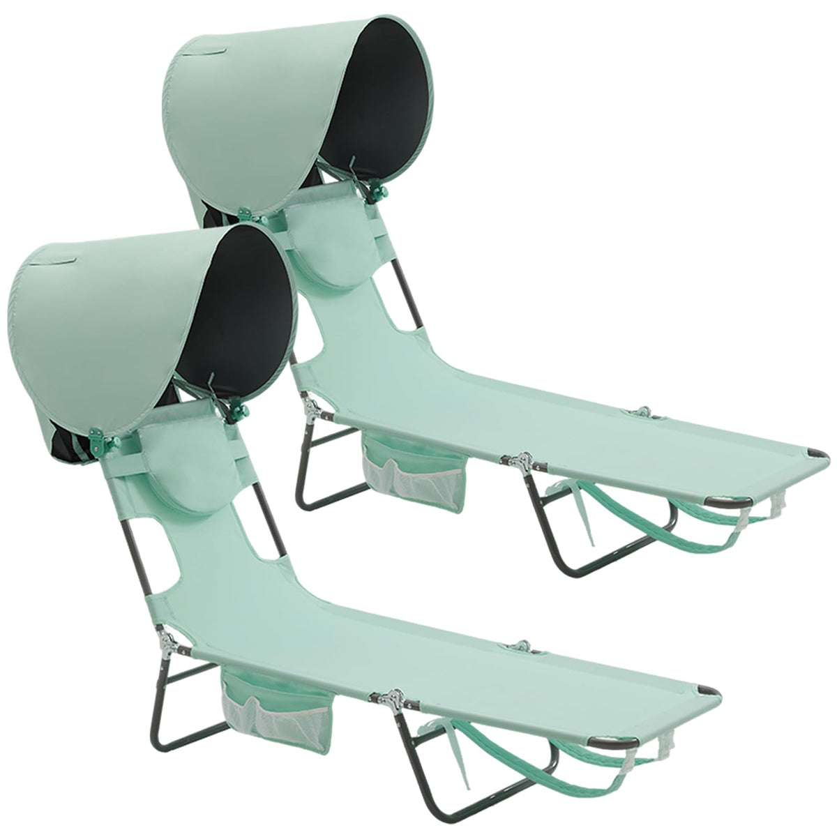 SUNNYFEEL Lay Flat Tanning Chair, Face Down Lounger, 5-Position Reclining