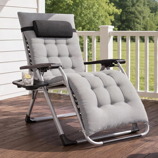 DUMOS Zero Gravity Chair, Lounge Chair Outdoor with Cup Holder