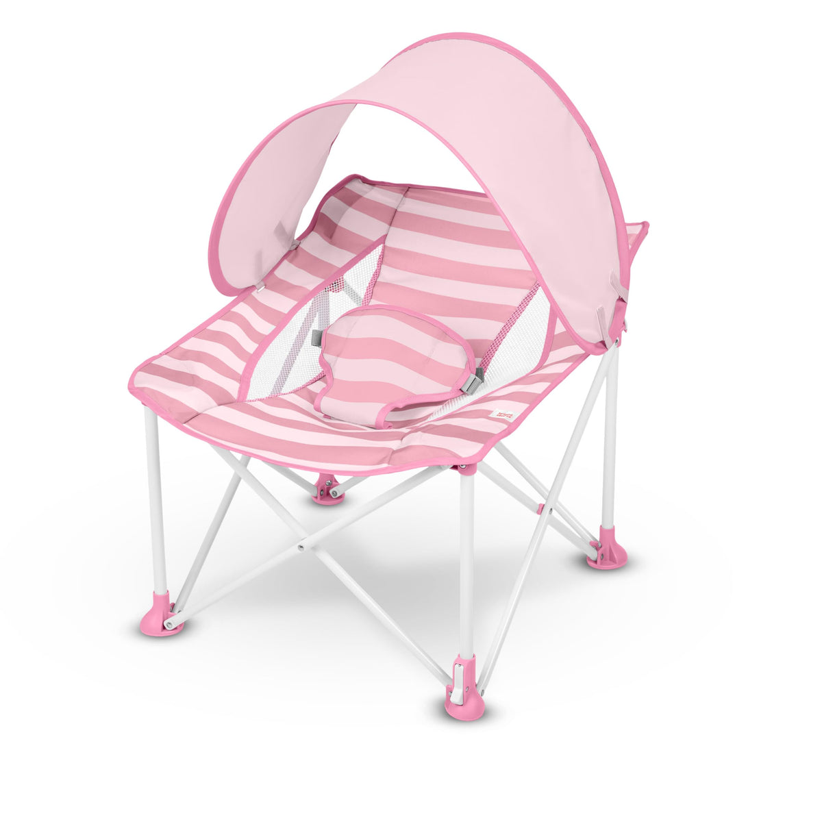 Bright Starts Pop 'N Chill Baby Chair, Portable Travel Seat, UPF 50+ Canopy