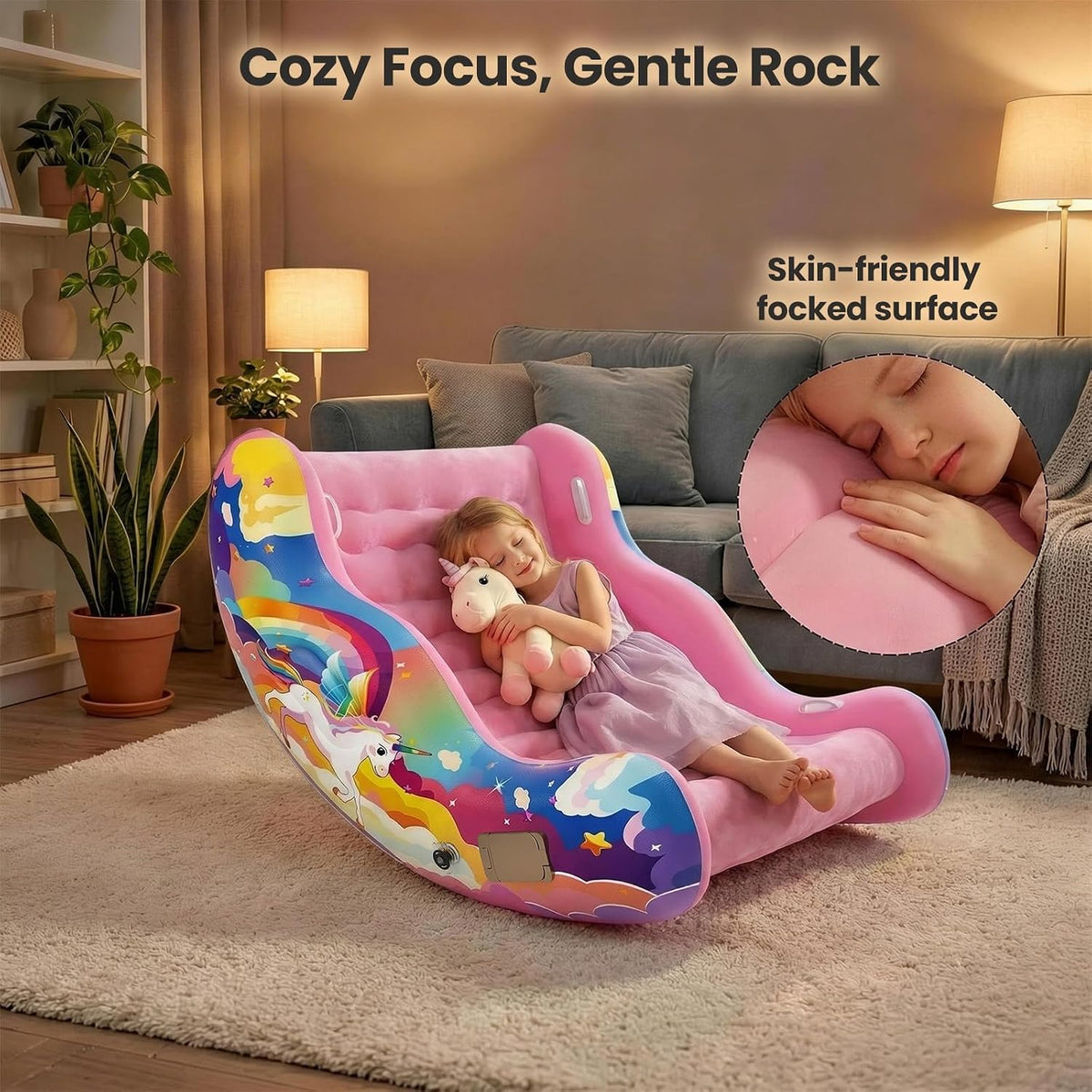 Sensory Chair for Kids with Autism – Toddler Rocking Chair for Sensory Seeking, ADHD & Calming – Autism Sensory Products for Deep Pressure Therapy in Sensory Room, Birthday Gifts for Boys Girls