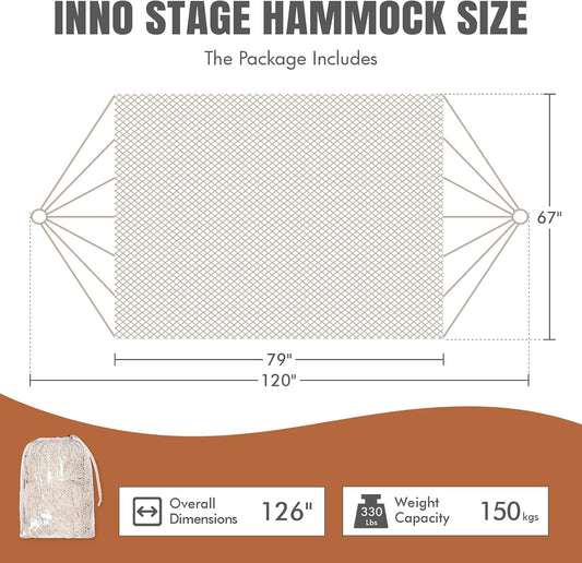 HappyPicnic Handwoven Mayan Hammock, Portable Family Hammock with Carry Bag