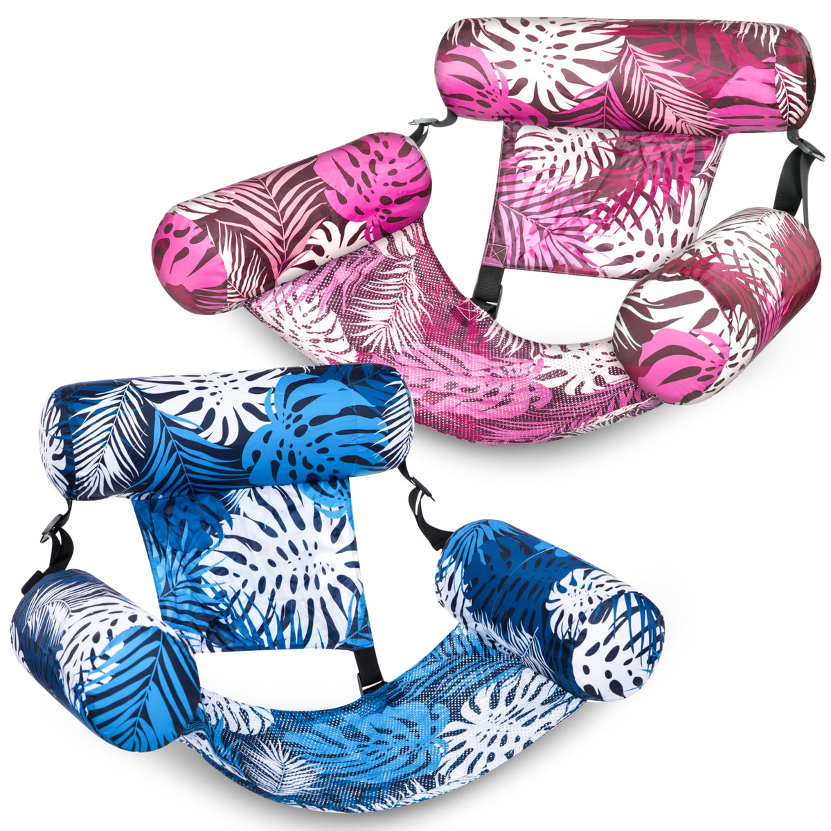 SLOOSH Inflatable Pool Floats Adult,2 Packs Floating Lounge Chairs,Blow up Pool Noodles for Adult Heavy Duty,Floating Chair for Party Summer Water Beach Lake Fun
