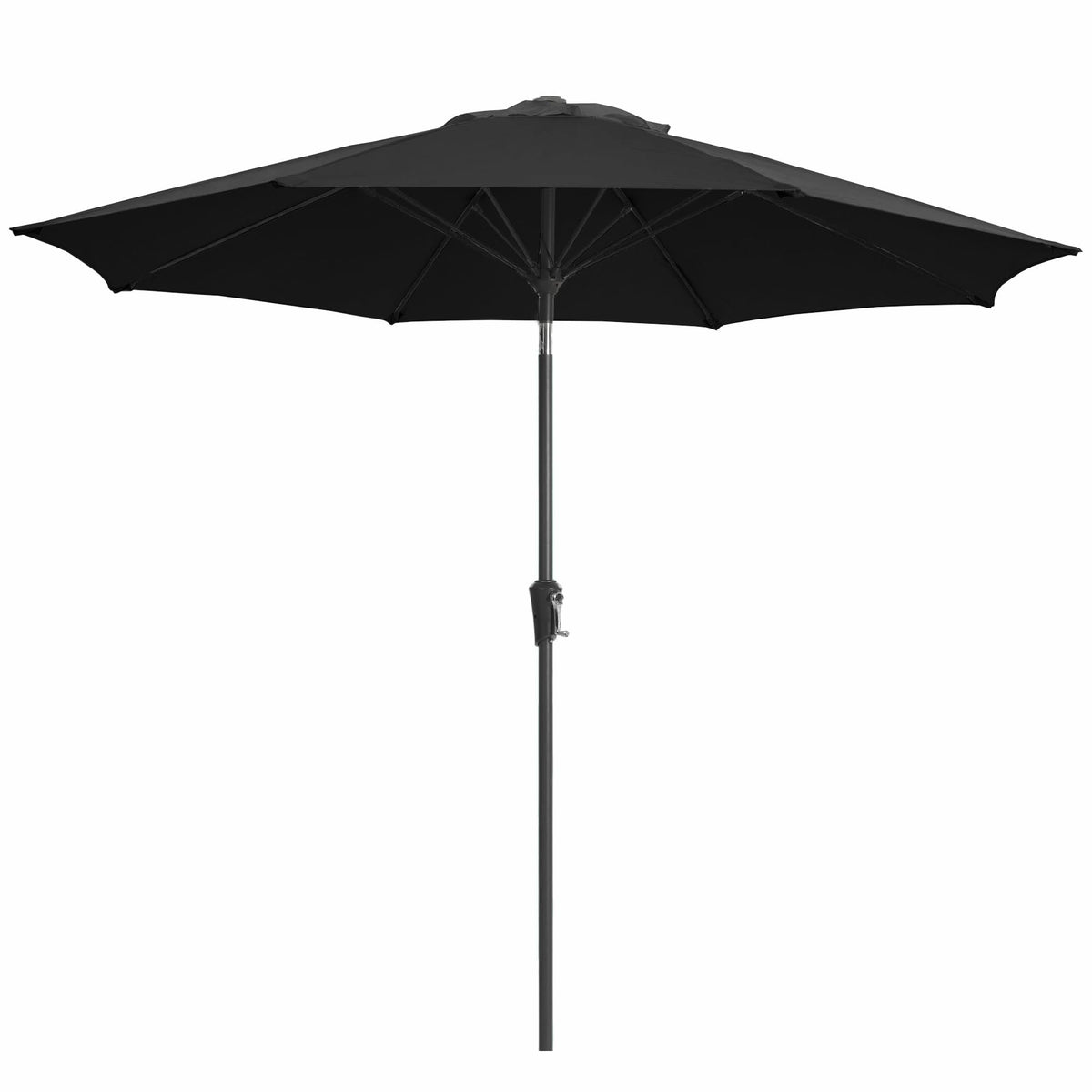 JEAREY 9FT Outdoor Patio Umbrella, Market Table Umbrella with 8 Fiberglass Ribs, Pool Umbrella with Tilt and Crank, UV Protection Lightweight & Wind-Resistant for Lawn, Garden, Deck and Backyard, Beige