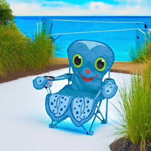 Melissa & Doug Sunny Patch Flex Octopus Folding Beach Chair For Kids (Frustration-Free Packaging)