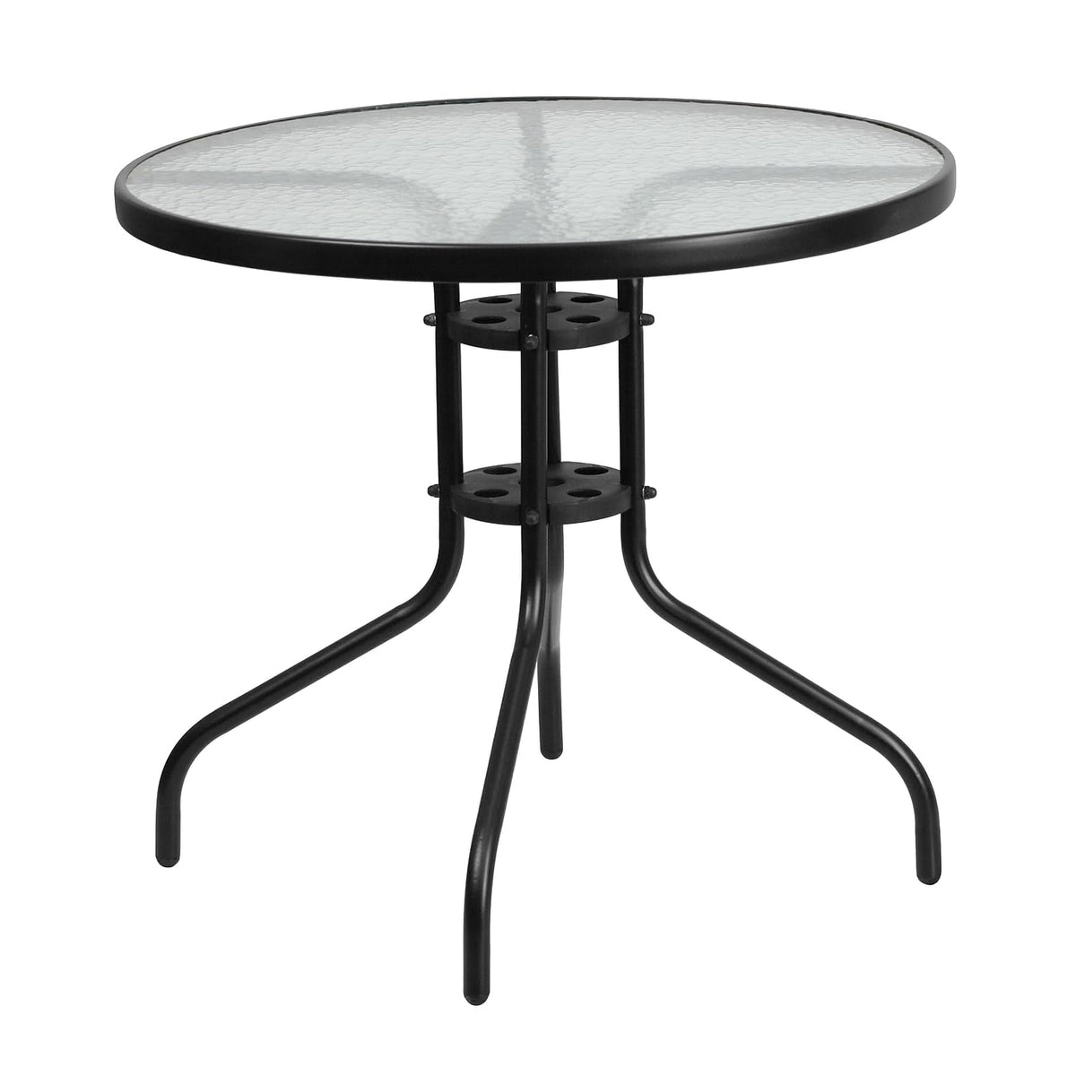 Flash Furniture 31.5x55 in Tempered Glass Table, with Umbrella Hole