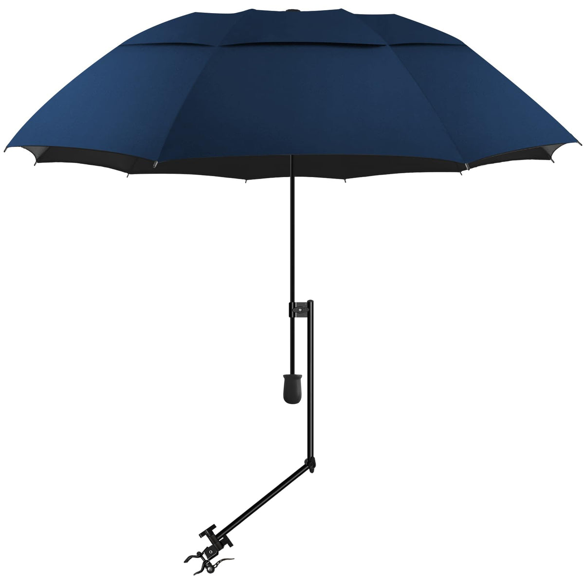 UPF 50+ Beach Umbrella with Adjustable Universal Clamp