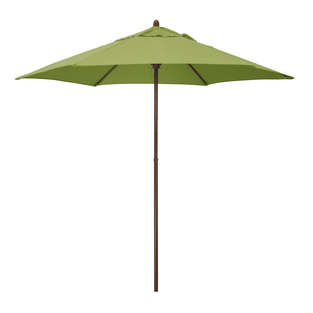 Sunline 9 ft Faux- Wood Patio Umbrella, Push Open Pin Stop Outdoor Market Umbrella with UV Protection & Wind Vent, Metal Frame for Deck, Pool & Table, Tuscan
