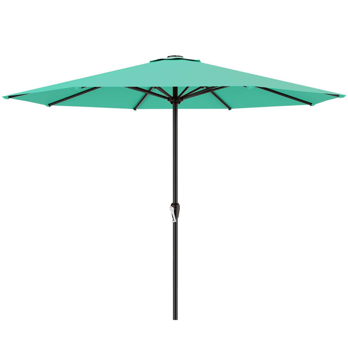 AreShark 9FT Outdoor Patio Umbrella with Tilt and Crank, Dark Green