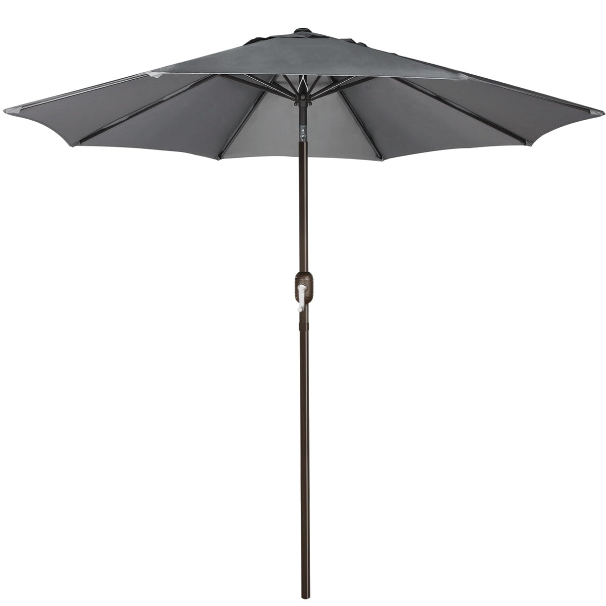 Blissun 9' Outdoor Patio Umbrella, Outdoor Table Umbrella, Yard Umbrella, Market Umbrella with 8 Sturdy Ribs, Push Button Tilt and Crank