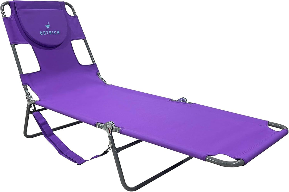 Ostrich The Original Chaise Lounge 72"x22" Portable Reclining Lounger, Blue