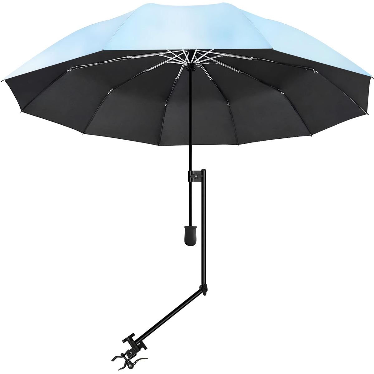 UPF 50+ Beach Umbrella with Adjustable Universal Clamp