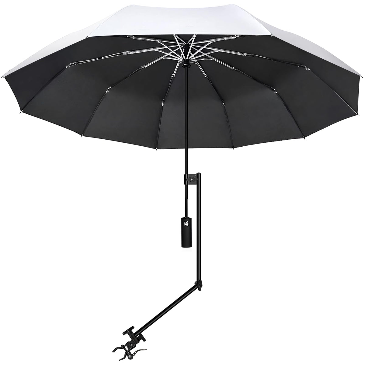 UPF 50+ Beach Umbrella with Adjustable Universal Clamp