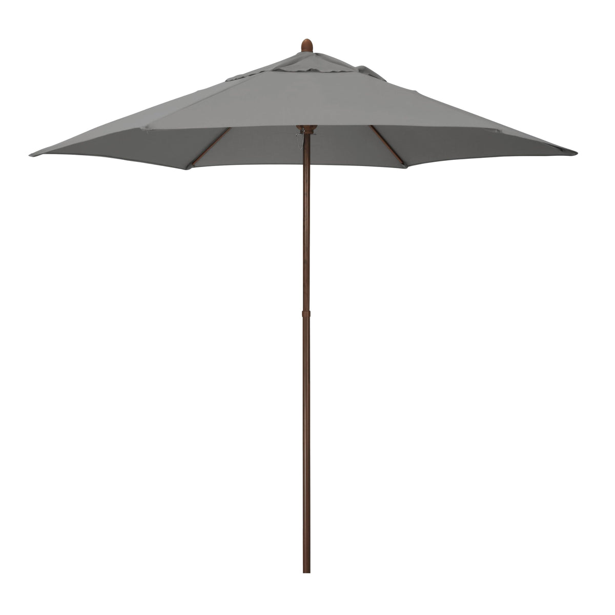 Sunline 9 ft Faux- Wood Patio Umbrella, Push Open Pin Stop Outdoor Market Umbrella with UV Protection & Wind Vent, Metal Frame for Deck, Pool & Table, Tuscan