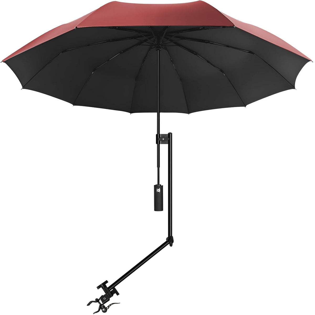 UPF 50+ Beach Umbrella with Adjustable Universal Clamp