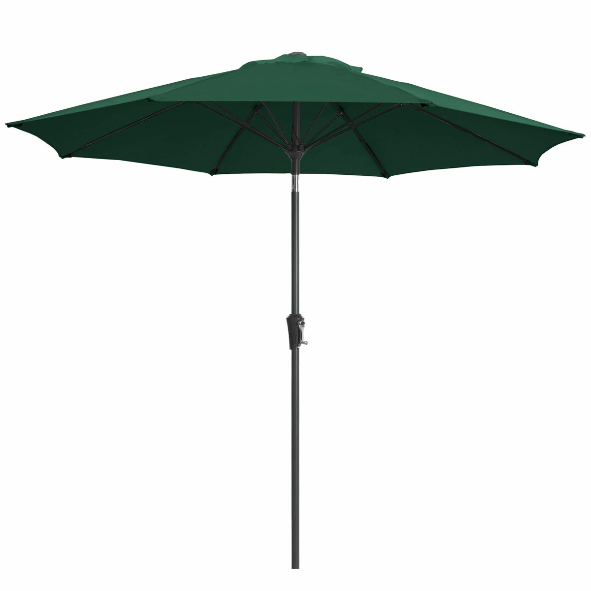 JEAREY 9FT Outdoor Patio Umbrella, Market Table Umbrella with 8 Fiberglass Ribs, Pool Umbrella with Tilt and Crank, UV Protection Lightweight & Wind-Resistant for Lawn, Garden, Deck and Backyard, Beige