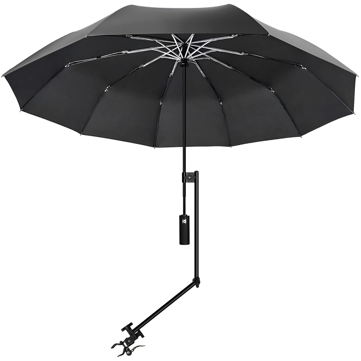 UPF 50+ Beach Umbrella with Adjustable Universal Clamp