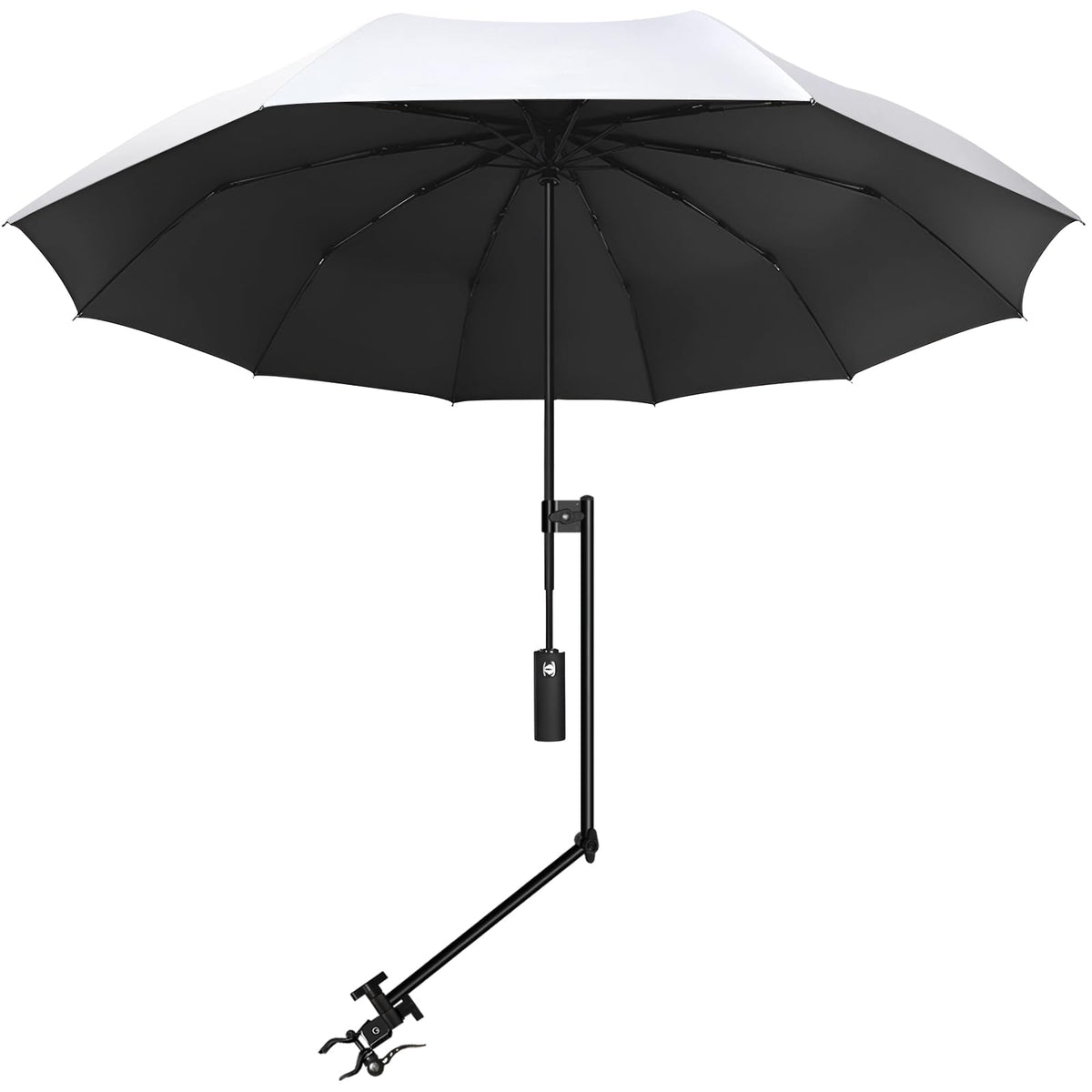 UPF 50+ Beach Umbrella with Adjustable Universal Clamp
