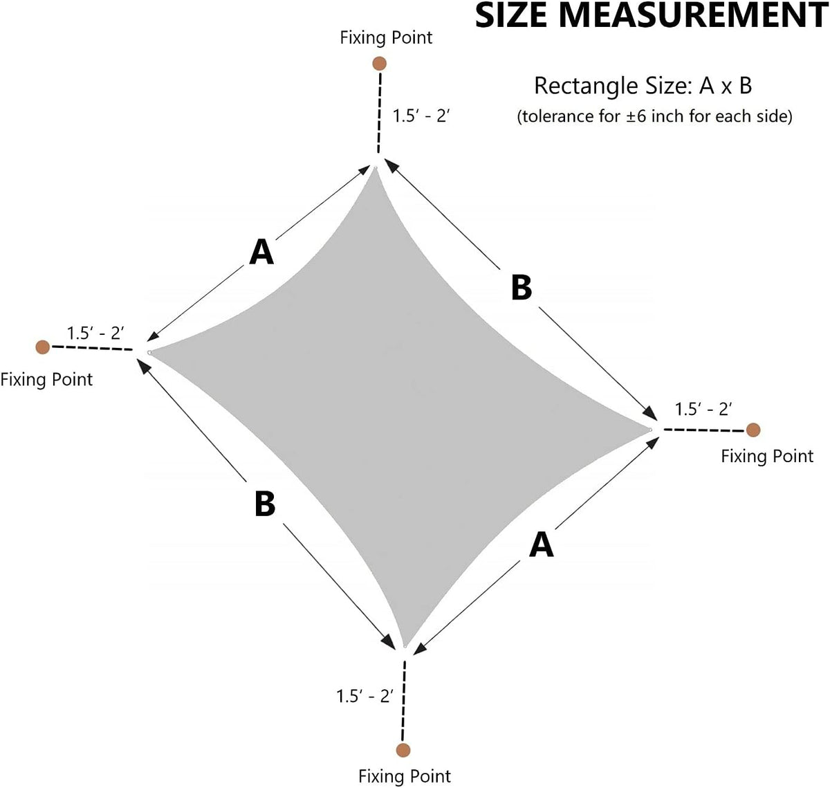 AsterOutdoor Sun Shade Sail Rectangle 16' x 20' UV Block Canopy for Patio Backyard Lawn Garden Outdoor Activities, Cream