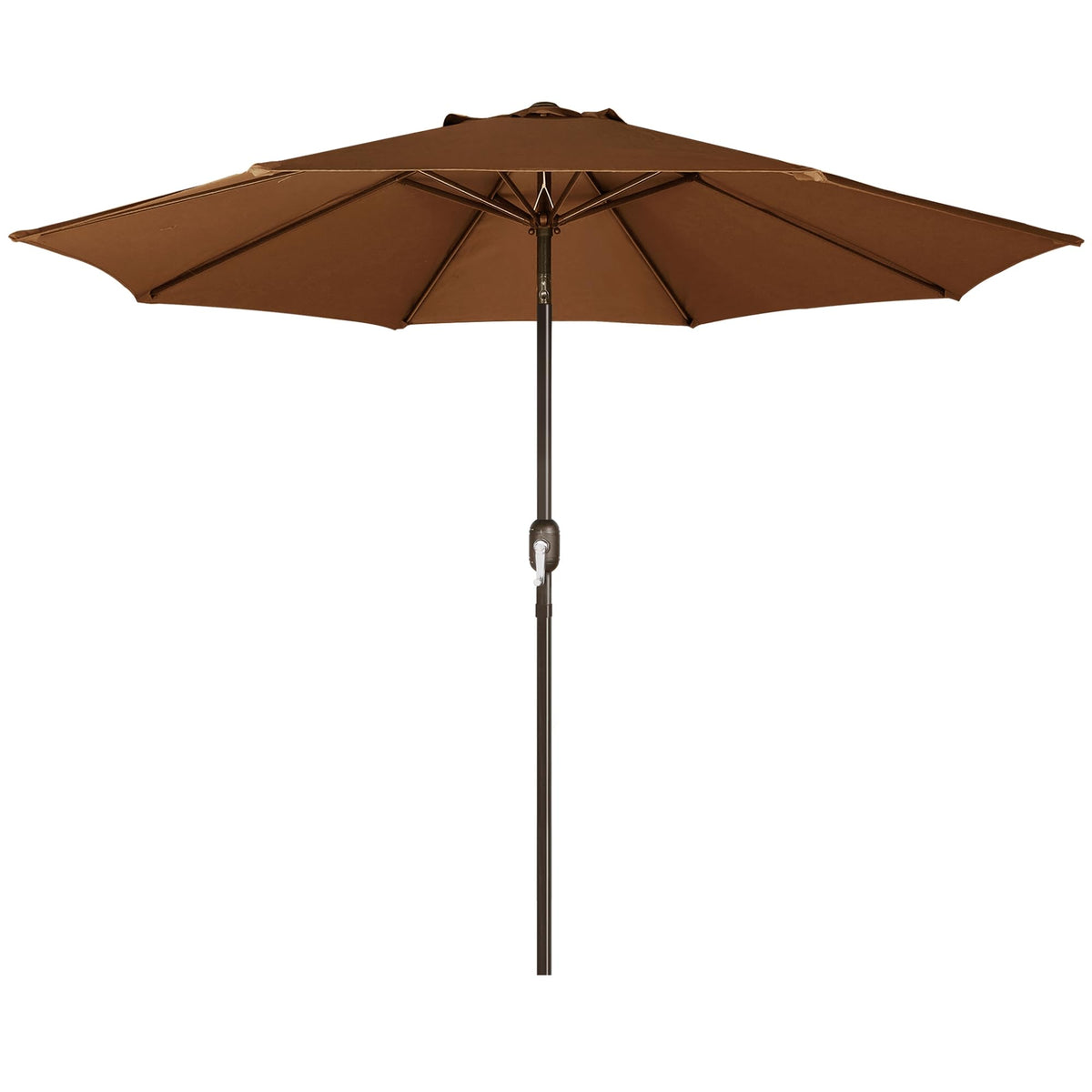 Blissun 9' Outdoor Patio Umbrella, Outdoor Table Umbrella, Yard Umbrella, Market Umbrella with 8 Sturdy Ribs, Push Button Tilt and Crank