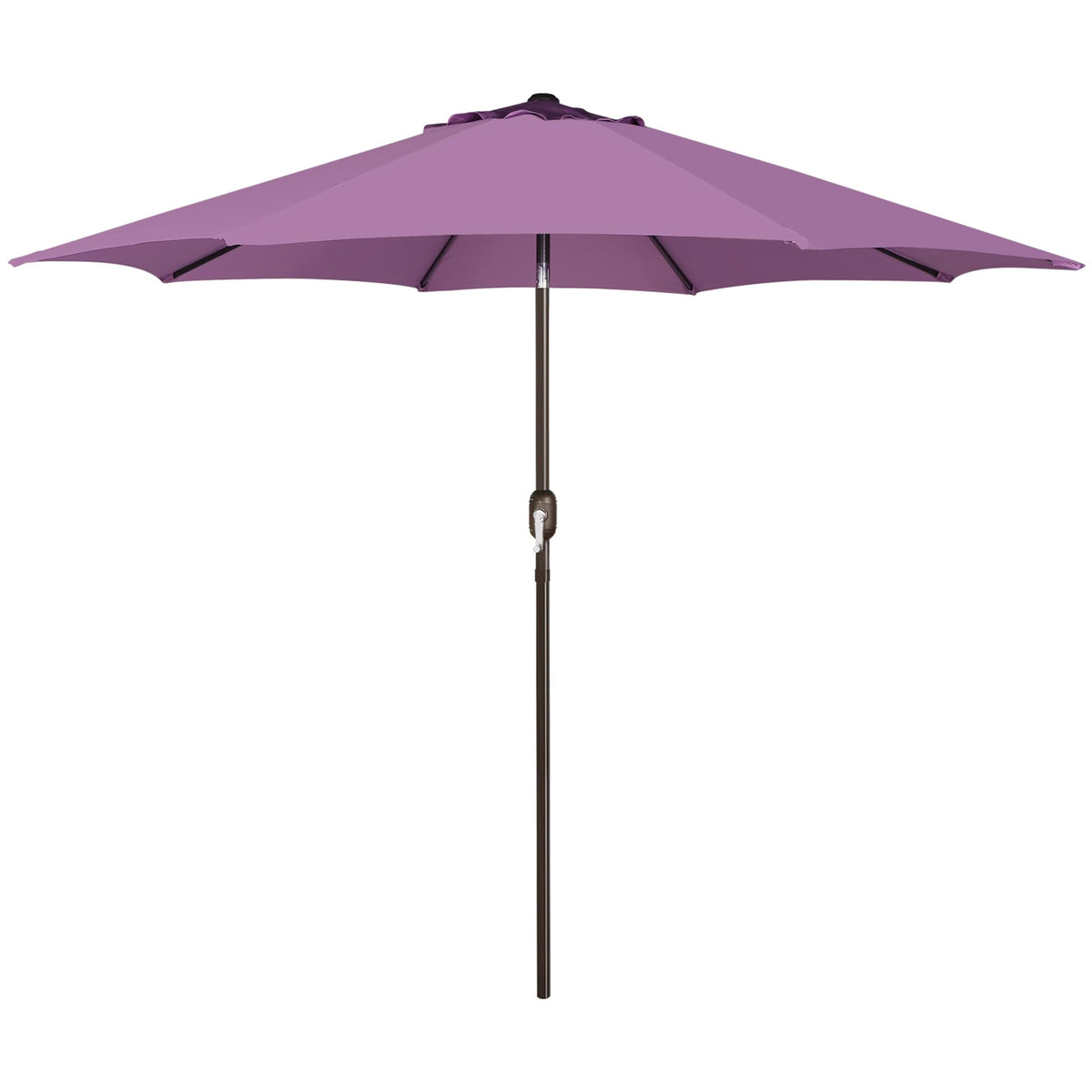 Blissun 9' Outdoor Patio Umbrella, Outdoor Table Umbrella, Yard Umbrella, Market Umbrella with 8 Sturdy Ribs, Push Button Tilt and Crank