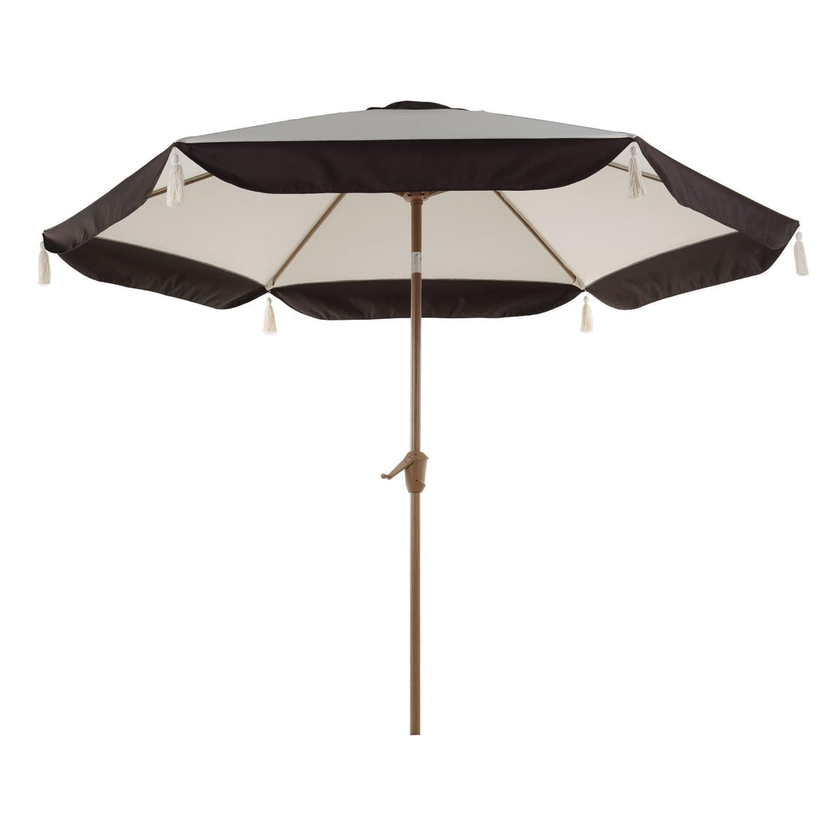 Grand patio Balcony Umbrella, JENA 6x4 FT Outdoor Umbrella, Rectangular Flat Canopy Versatile Patio Shade with 360 Degree Roating Knob for Deck Apartment, Beige