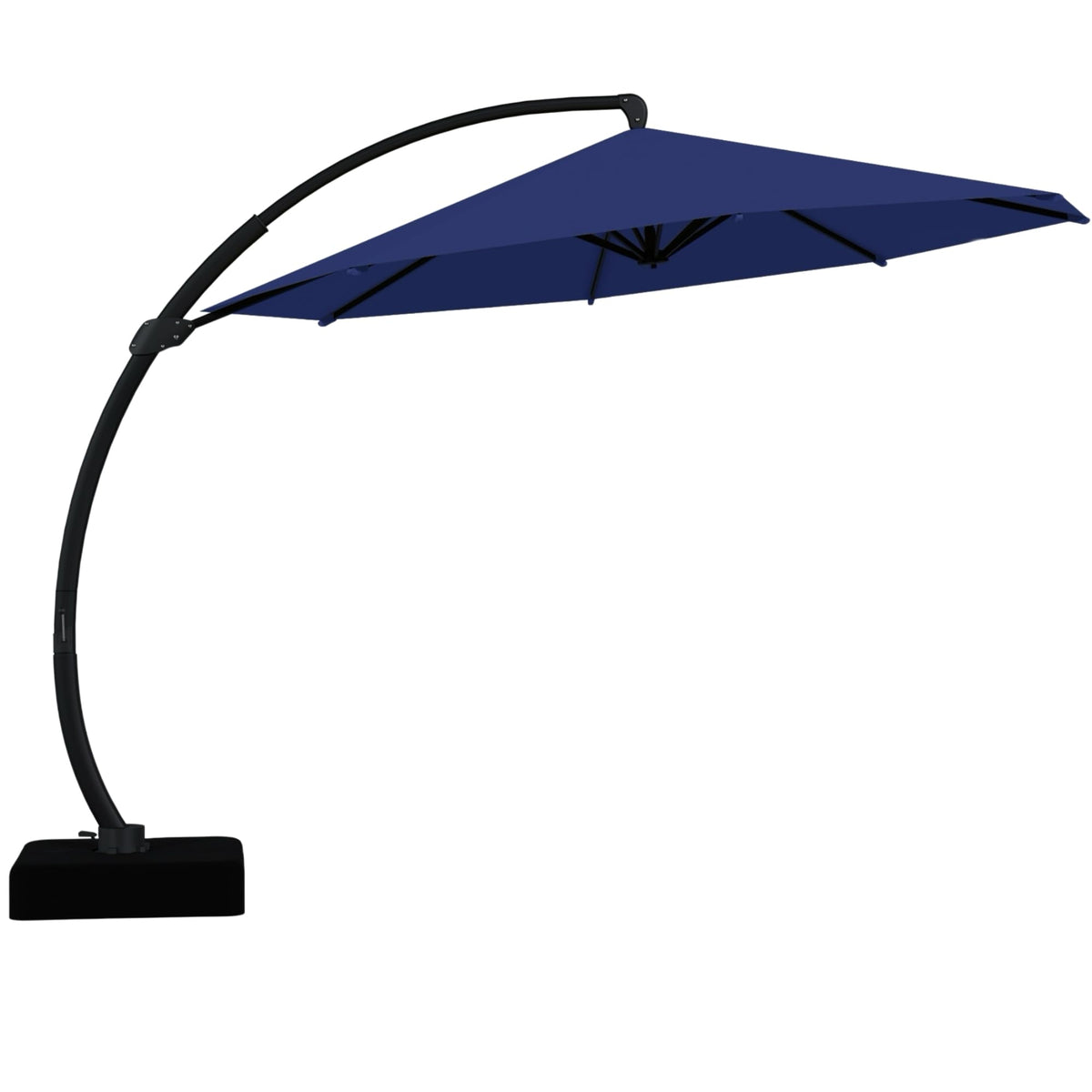Kingdura 11ft Offset Cantilever Patio Umbrella with Base Included, Large Round Aluminum Outdoor Umbrella, 360° Rotation & Infinite Tilt, Heavy Duty Frame for Deck Pool Backyard, Beige
