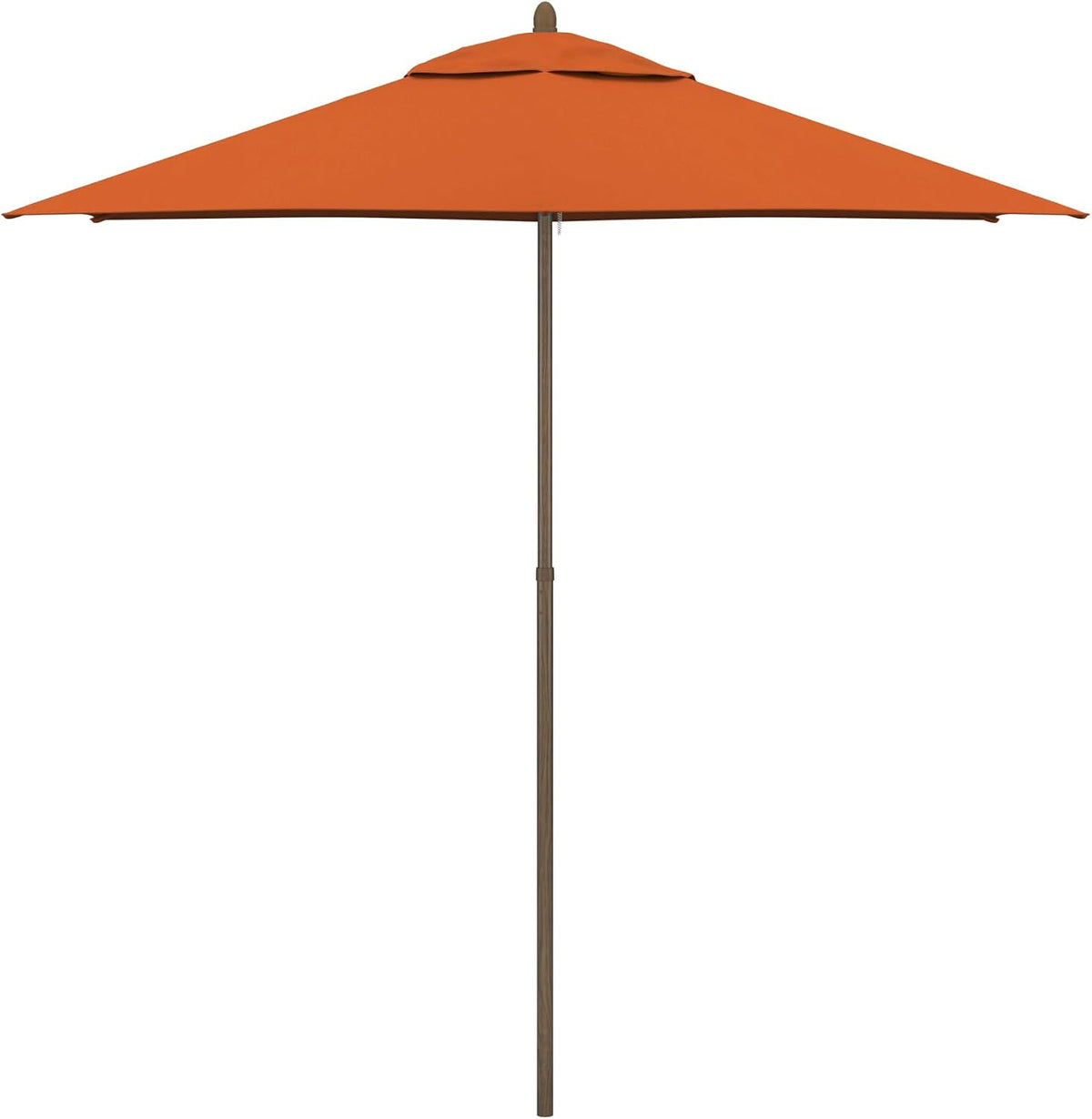 Sunline 9 ft Faux- Wood Patio Umbrella, Push Open Pin Stop Outdoor Market Umbrella with UV Protection & Wind Vent, Metal Frame for Deck, Pool & Table, Tuscan
