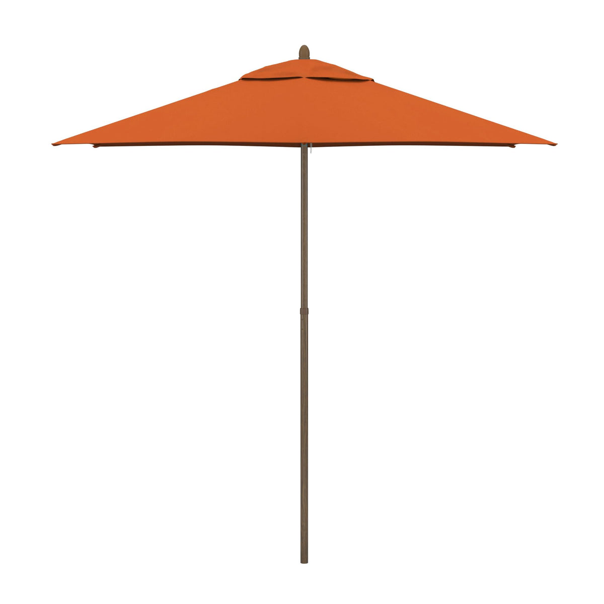 Sunline 9 ft Faux- Wood Patio Umbrella, Push Open Pin Stop Outdoor Market Umbrella with UV Protection & Wind Vent, Metal Frame for Deck, Pool & Table, Tuscan