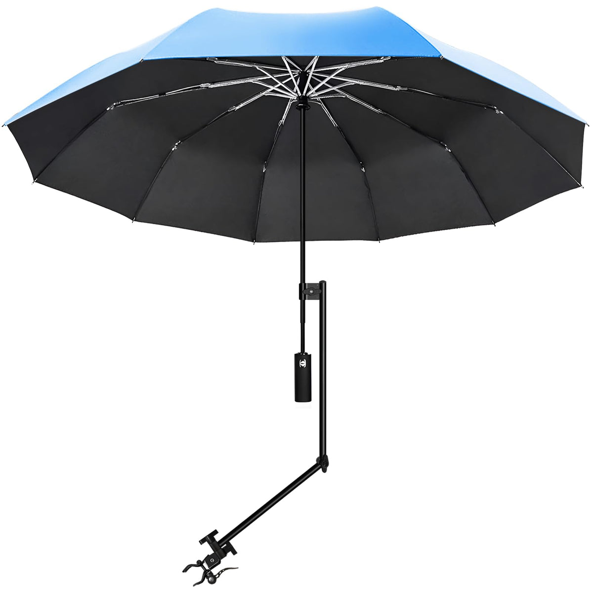 UPF 50+ Beach Umbrella with Adjustable Universal Clamp