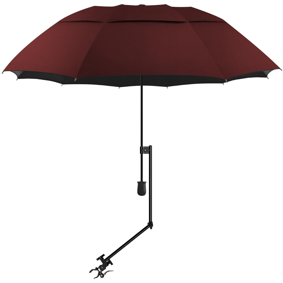 UPF 50+ Beach Umbrella with Adjustable Universal Clamp