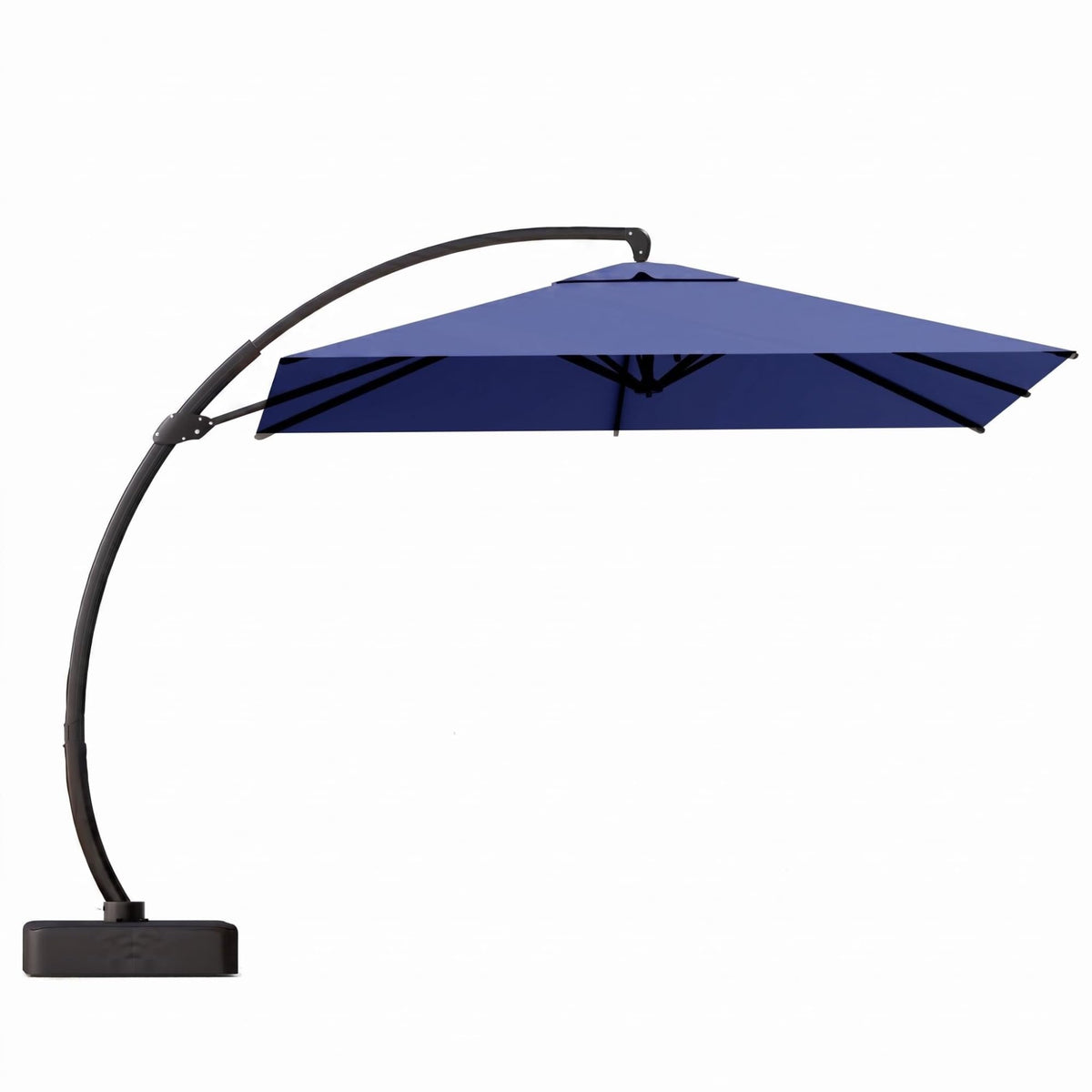 Kingdura 11ft Offset Cantilever Patio Umbrella with Base Included, Large Round Aluminum Outdoor Umbrella, 360° Rotation & Infinite Tilt, Heavy Duty Frame for Deck Pool Backyard, Beige