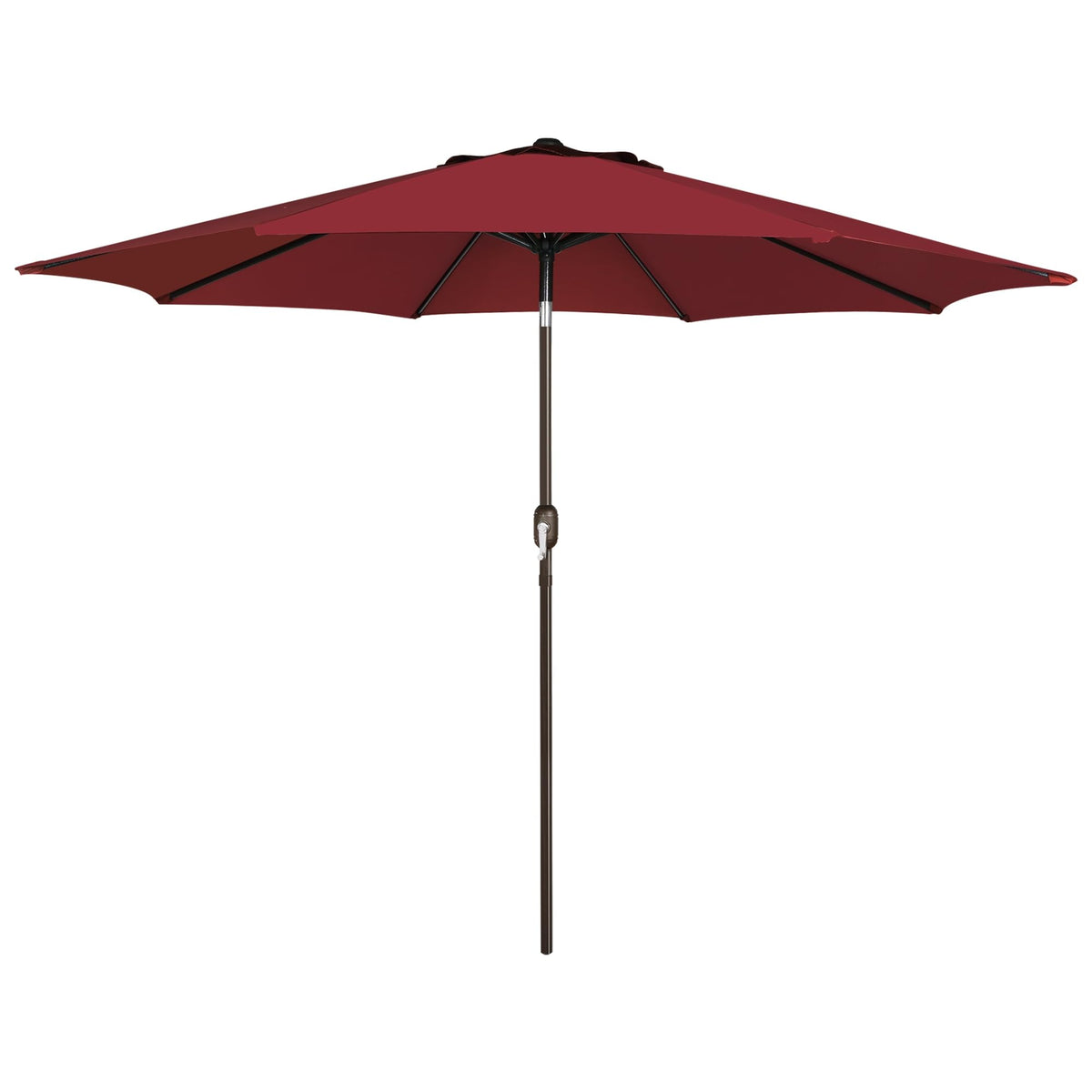 Blissun 9' Outdoor Patio Umbrella, Outdoor Table Umbrella, Yard Umbrella, Market Umbrella with 8 Sturdy Ribs, Push Button Tilt and Crank
