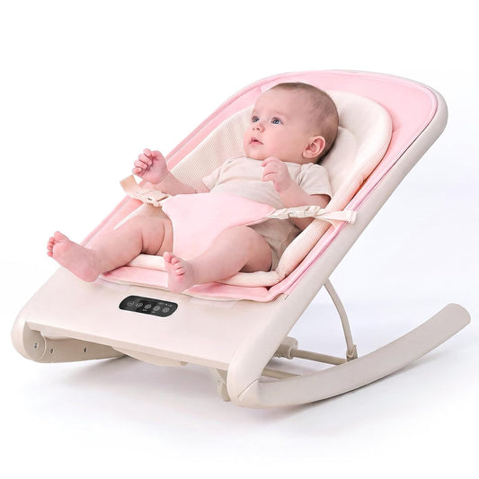VaVaSoo Baby Rocker for Infants, Portable Baby Rocking Chair, Pink
