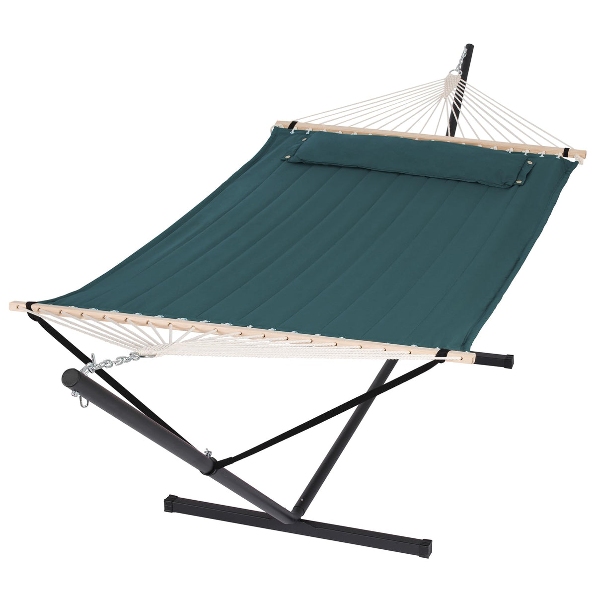 SUNCREAT 2 Person Hammock with Stand, 475 lbs Capacity, Dark Grey