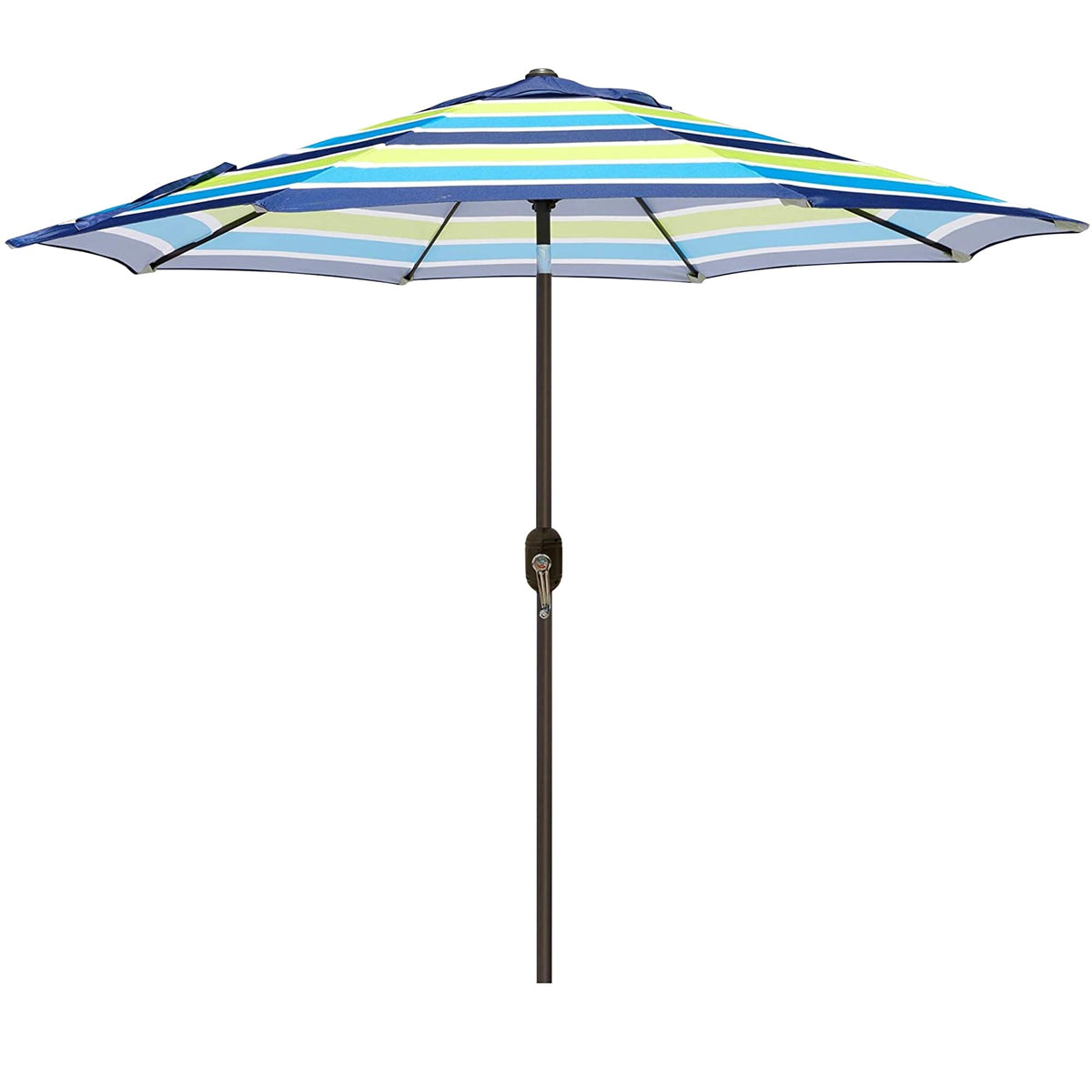 Blissun 9' Outdoor Patio Umbrella, Outdoor Table Umbrella, Yard Umbrella, Market Umbrella with 8 Sturdy Ribs, Push Button Tilt and Crank
