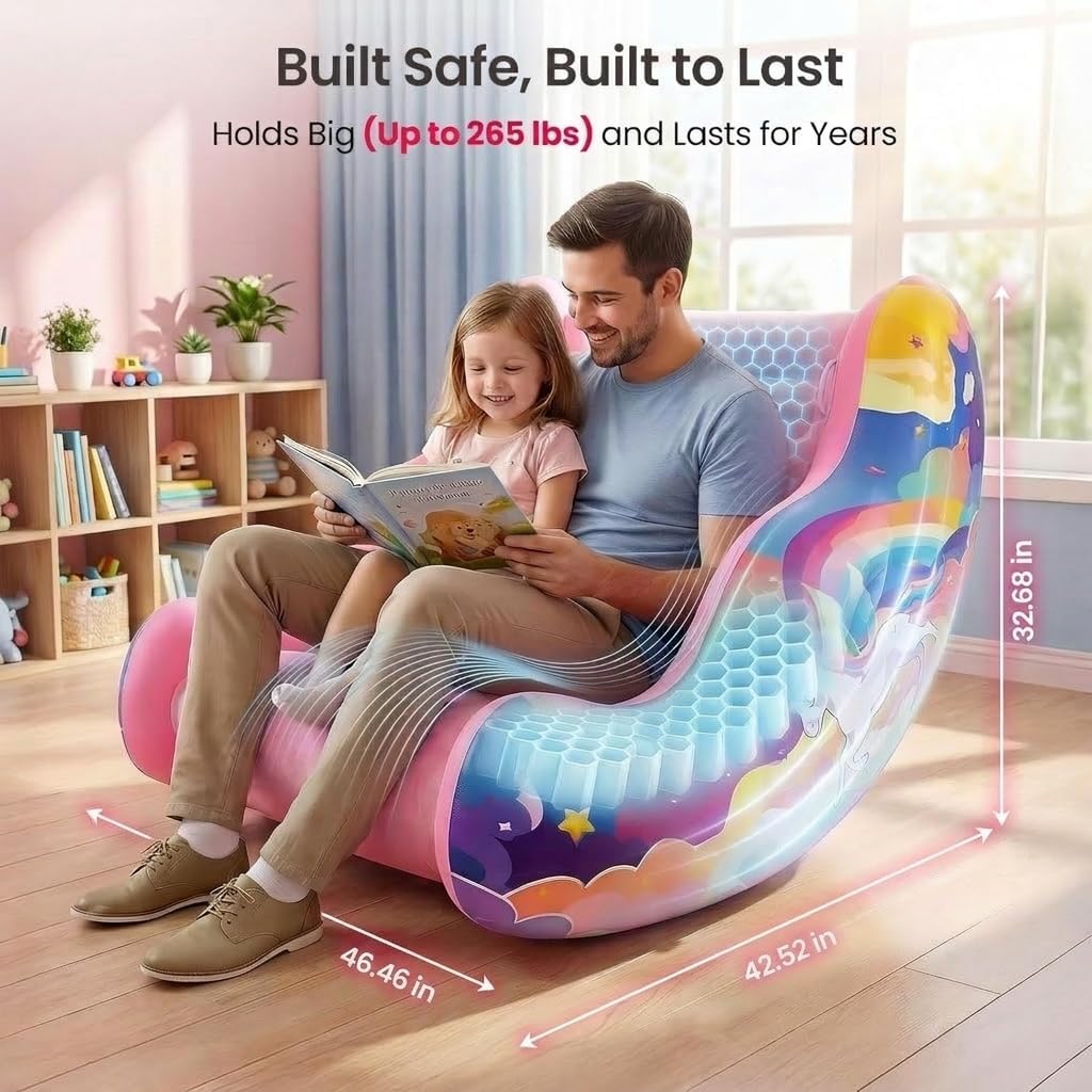 Sensory Chair for Kids with Autism – Toddler Rocking Chair for Sensory Seeking, ADHD & Calming – Autism Sensory Products for Deep Pressure Therapy in Sensory Room, Birthday Gifts for Boys Girls