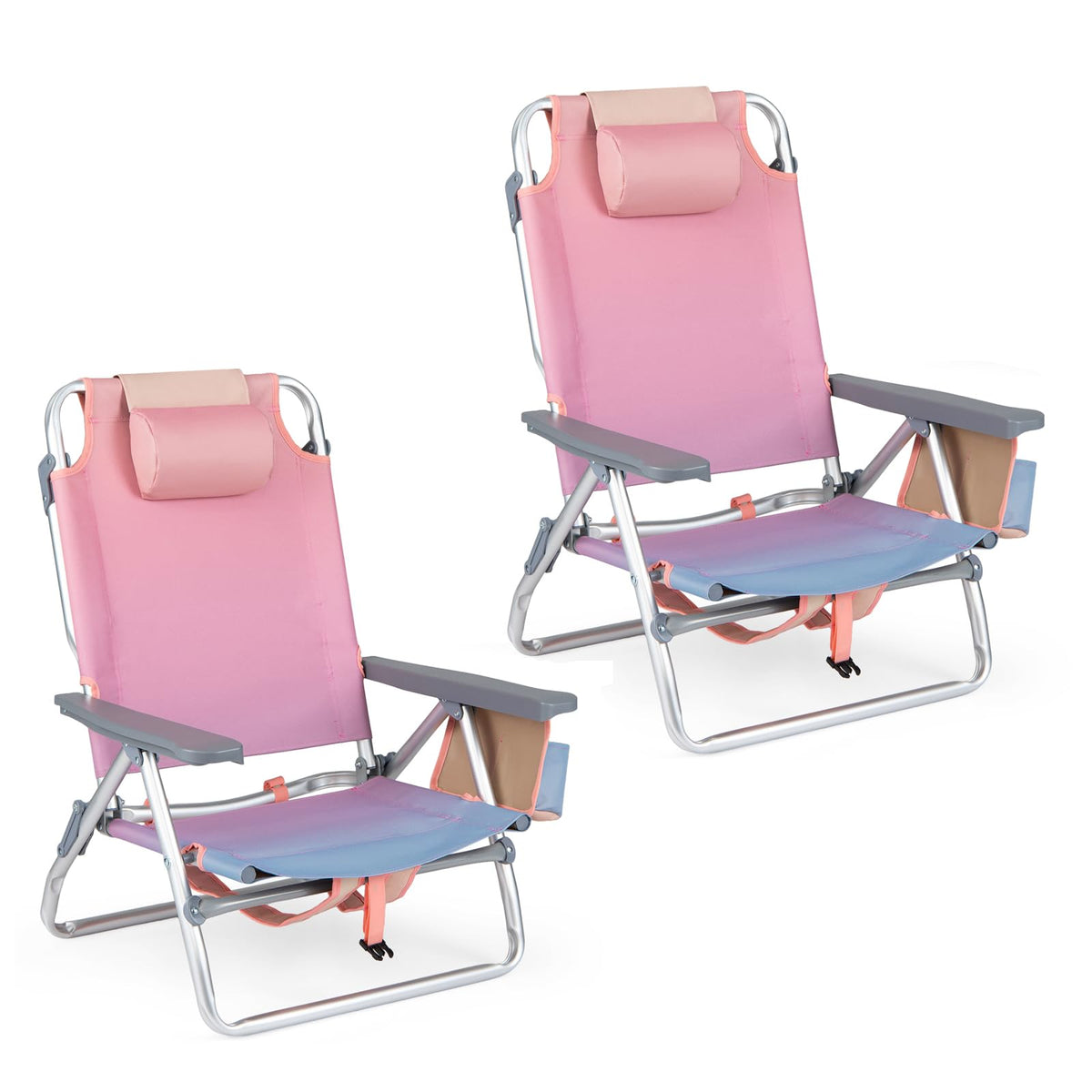 GYMAX Beach Chairs, Backpack Camping Chair