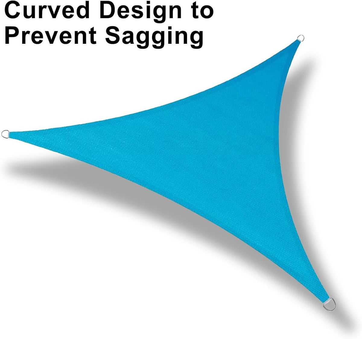 LOVE STORY 12' x 12' x 12' Triangle Sun Shade Sail for Patio Turquoise Blue