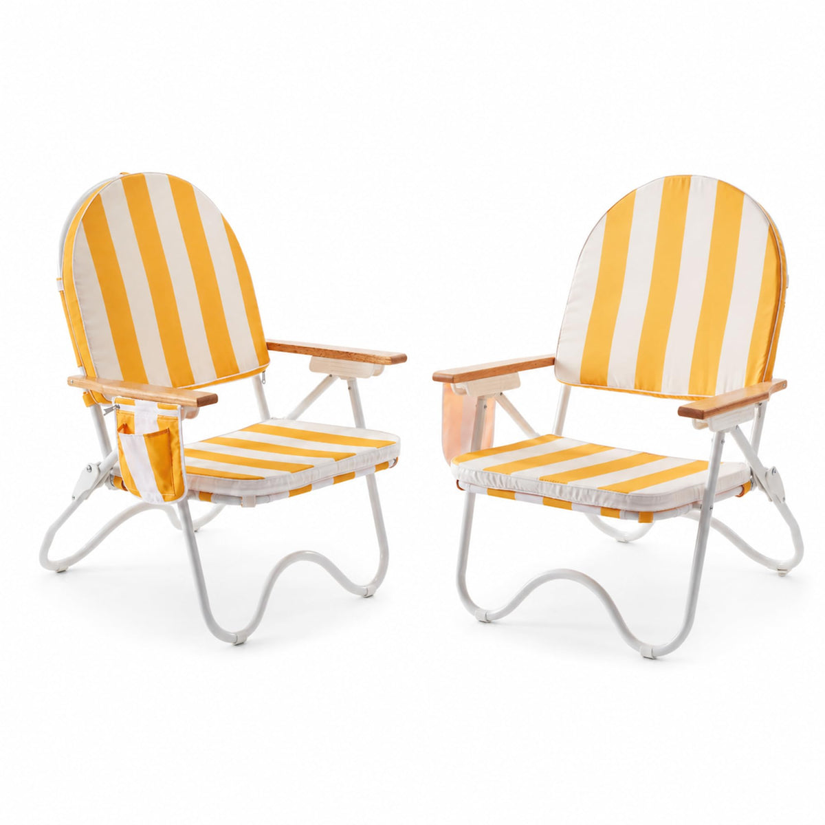 4-Position Padded Beach Chair, Low Backpack Beach Chair