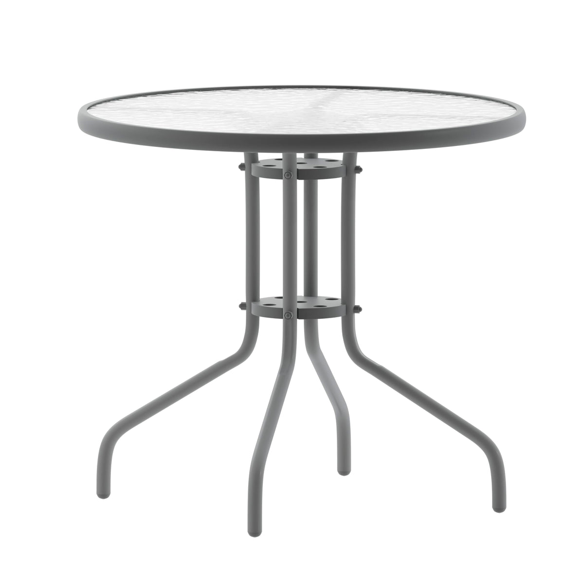 Flash Furniture 31.5x55 in Tempered Glass Table, with Umbrella Hole