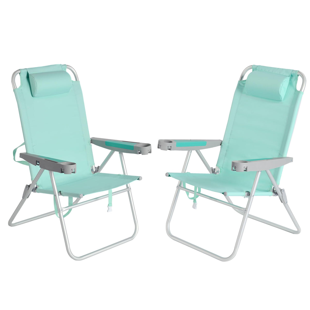 SUNNYFEEL Tall Beach Chair for Adults, High Back High Seat Folding Chairs