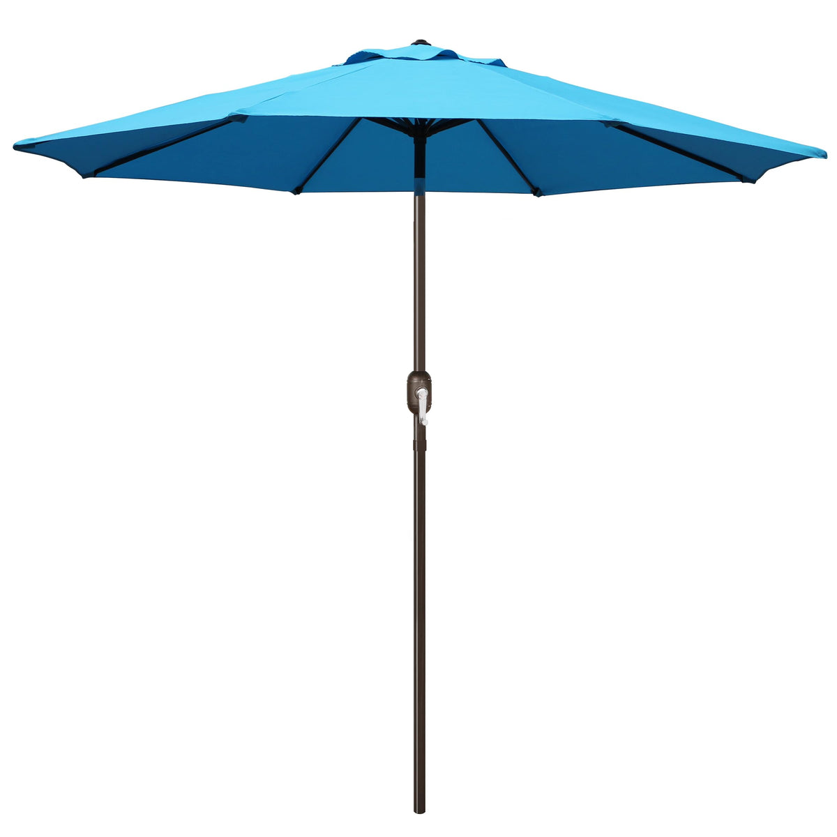 Blissun 9' Outdoor Patio Umbrella, Outdoor Table Umbrella, Yard Umbrella, Market Umbrella with 8 Sturdy Ribs, Push Button Tilt and Crank