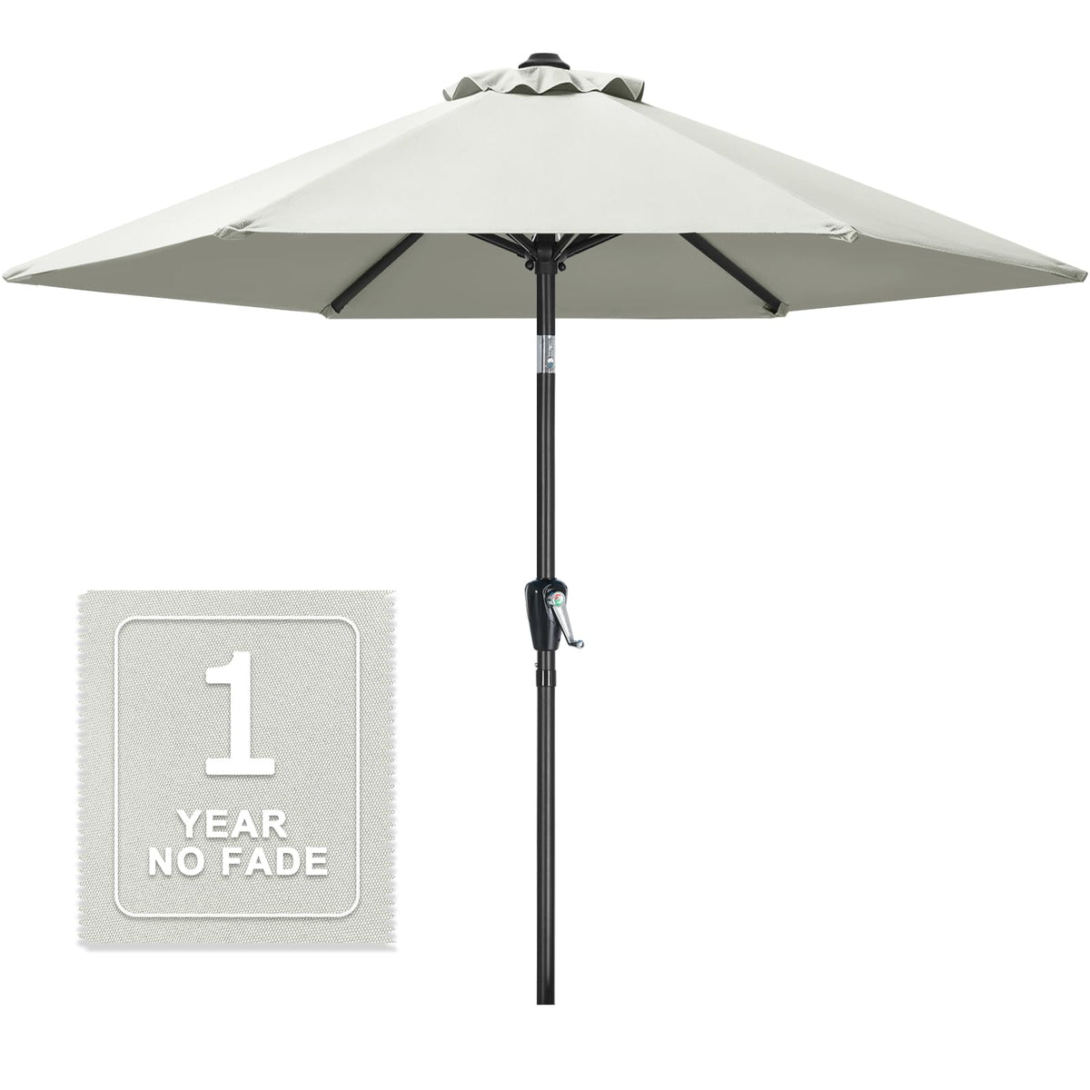 MASTERCANOPY 9ft Patio Umbrella with Tilt & Crank, Brown