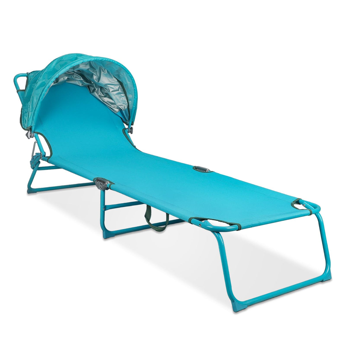 Northroad 2 Pack Beach Lounge Chair with Canopy Shade, Adjustable 4 Position Foldable Tanning Chair, Outdoor Heavy Duty Chaise Lounge Chair, for Poolside Patio Sunbathing Lawn, UPF 50+, Yellow