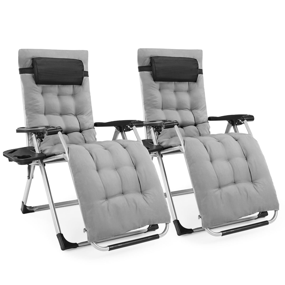 DUMOS Zero Gravity Chair, Lounge Chair Outdoor with Cup Holder