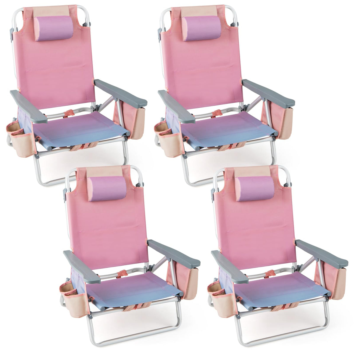 GYMAX Beach Chairs, Backpack Camping Chair