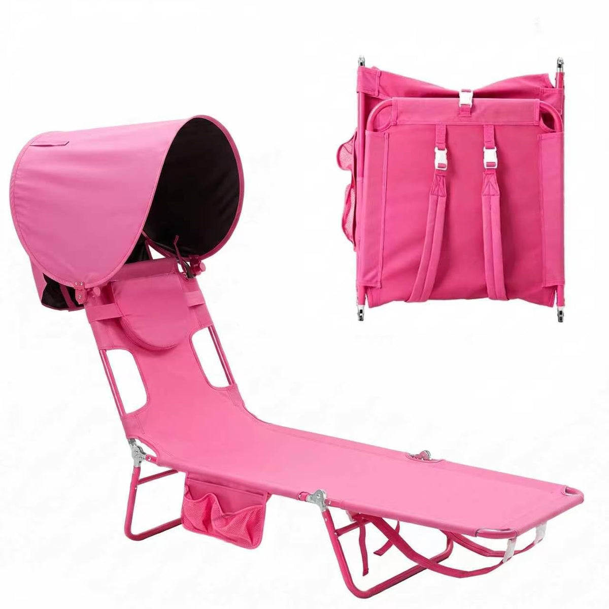 SUNNYFEEL Lay Flat Tanning Chair, Face Down Lounger, 5-Position Reclining